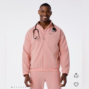 Figs men’s cobaki jacket pink sand